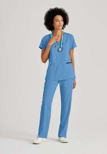 Kim Top - Ciel Blue - Jen's Scrubs