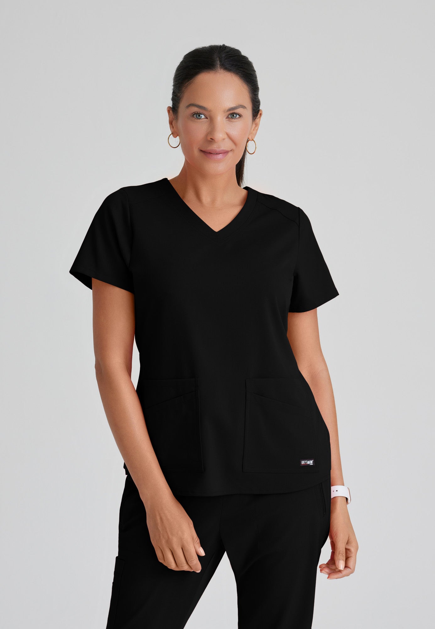 Emma Top - Black - Jen's Scrubs