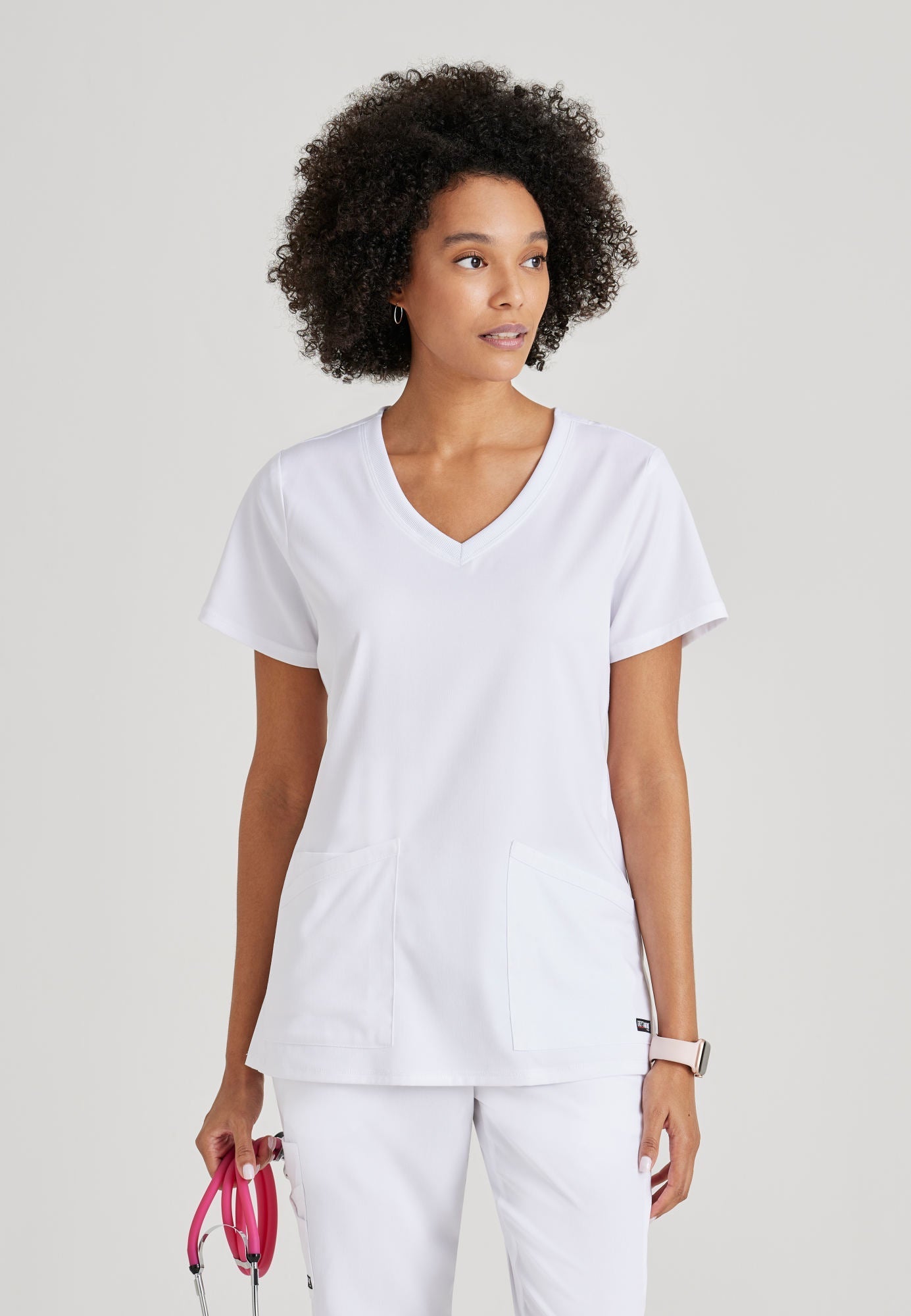 Serena Top - White - Jen's Scrubs