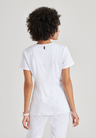 Serena Top - White - Jen's Scrubs