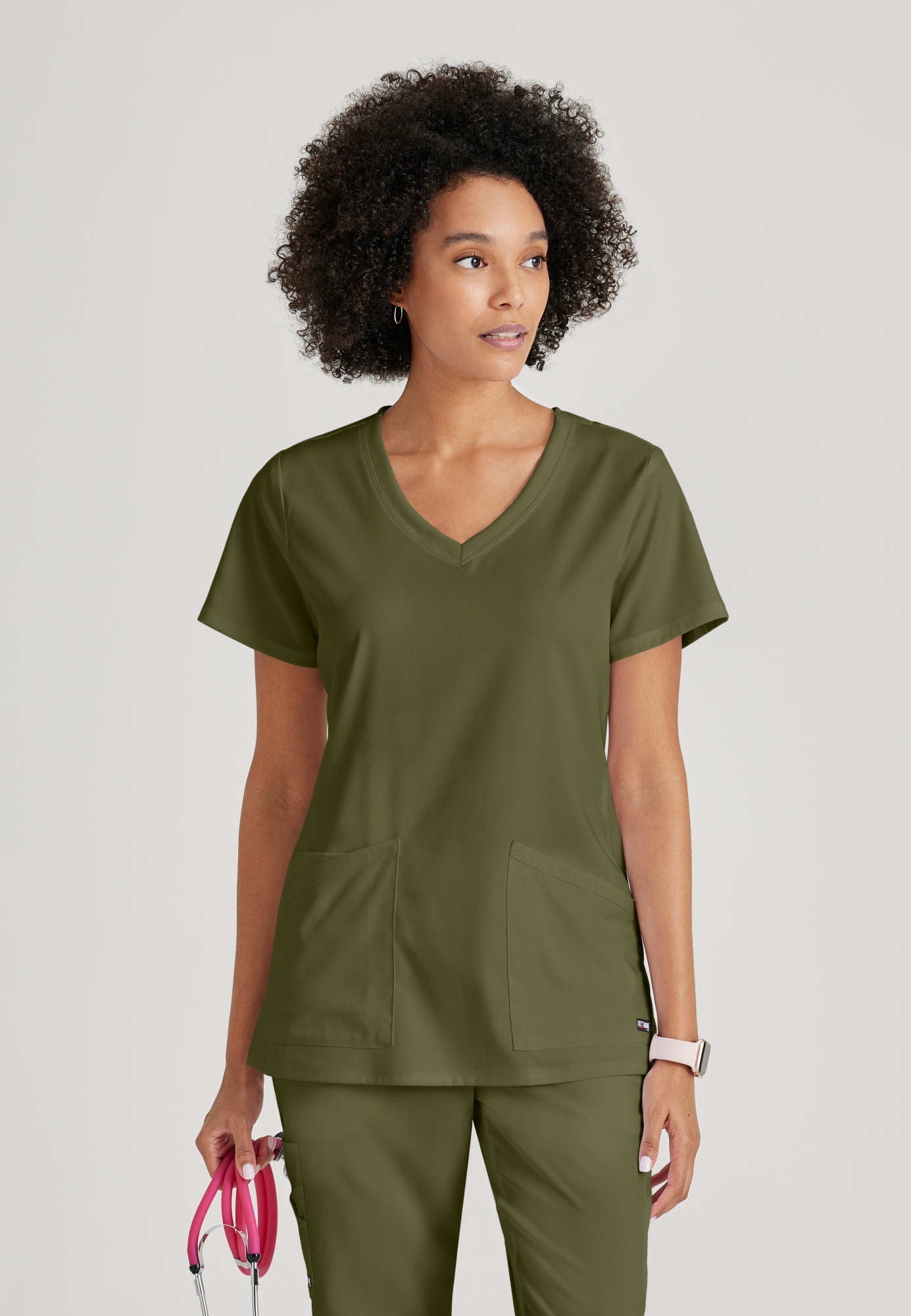 Serena Top - Olive - Jen's Scrubs