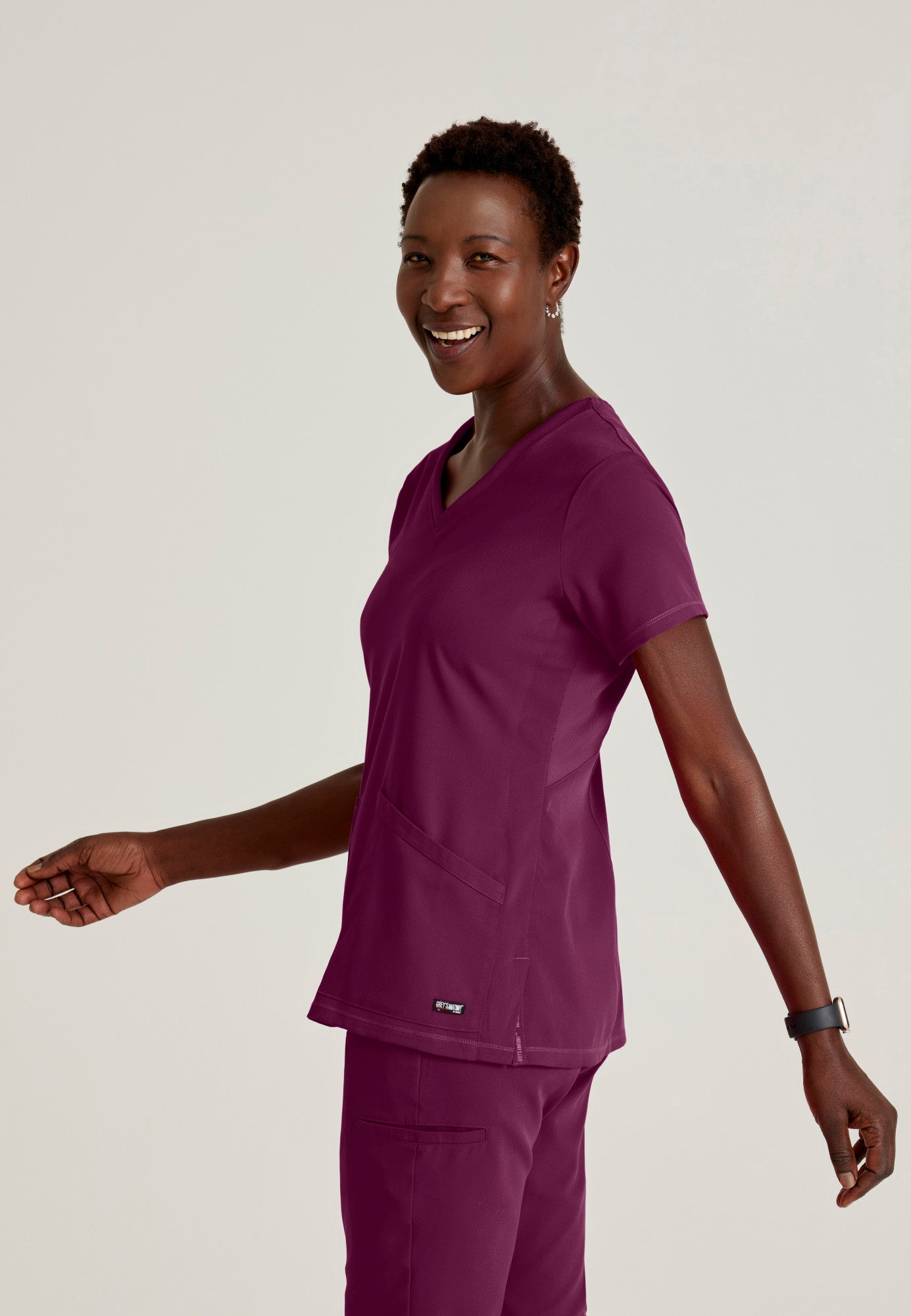 Serena Top - Wine - Jen's Scrubs
