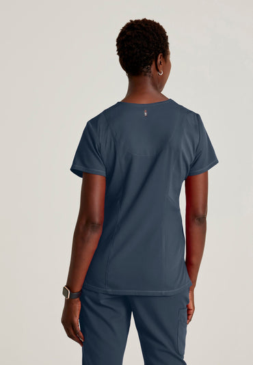 Serena Top - Steel - Jen's Scrubs