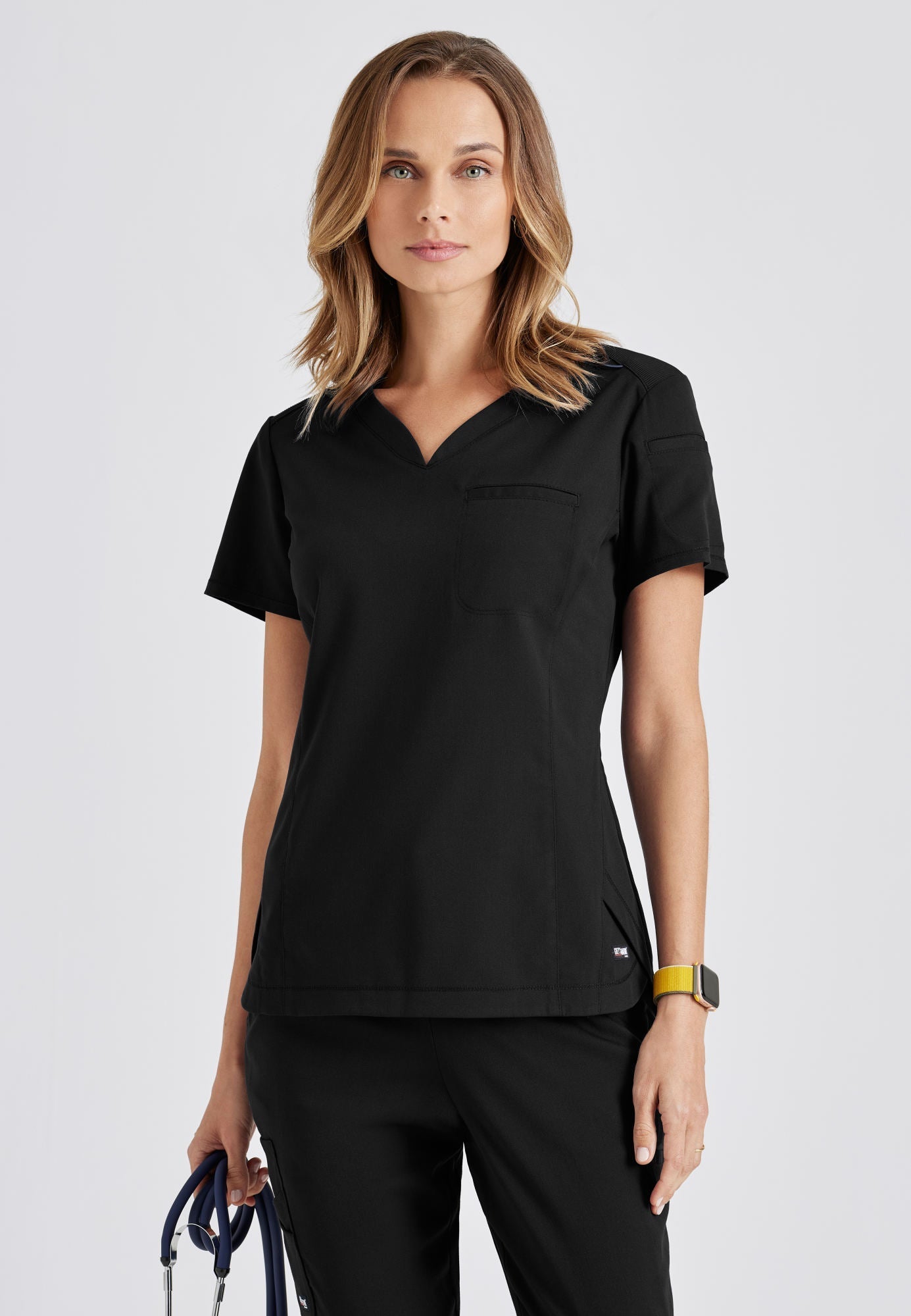 Capri Tuck-in Top - Black - Jen's Scrubs