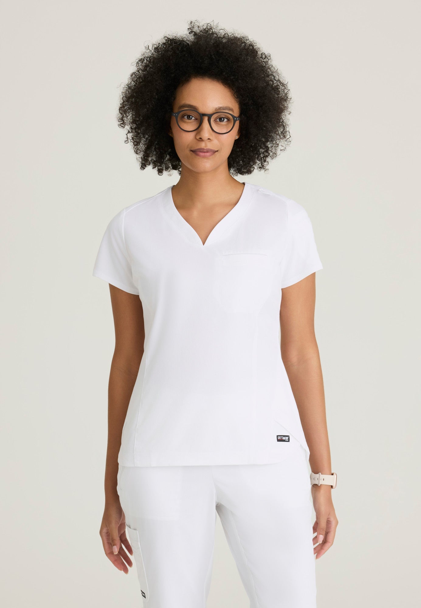 Capri Tuck-in Top - White - Jen's Scrubs
