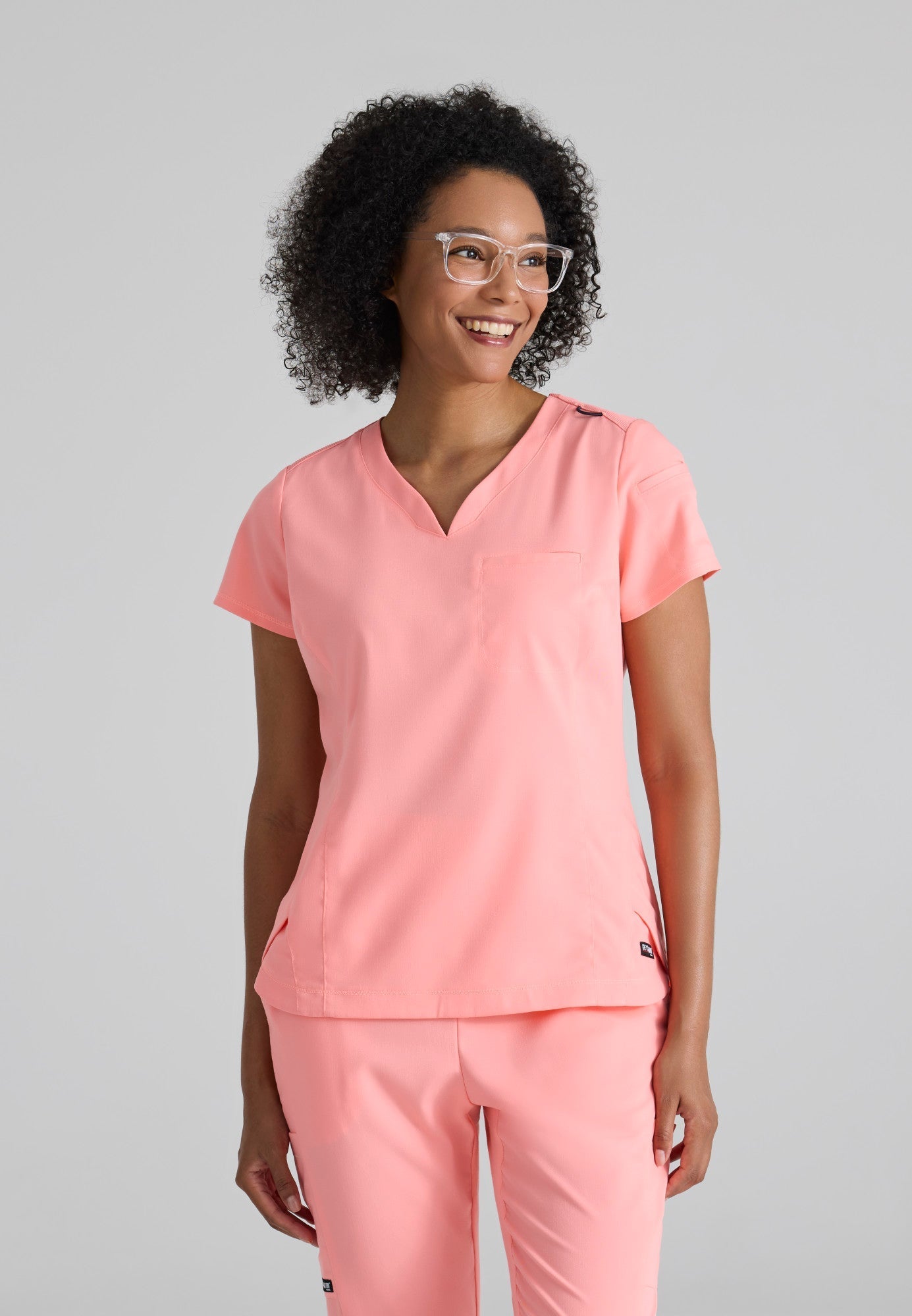 Capri Tuck-in Top - Bright Papaya - Jen's Scrubs
