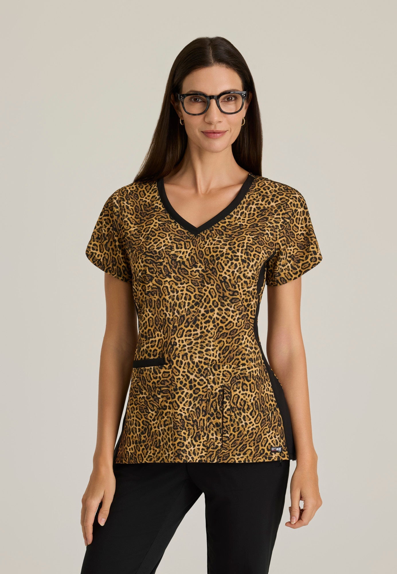 Arie Print Top - Wild Side - Jen's Scrubs