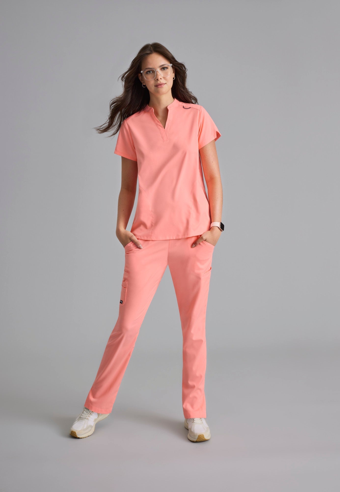 Avery Top - Bright Papaya - Jen's Scrubs