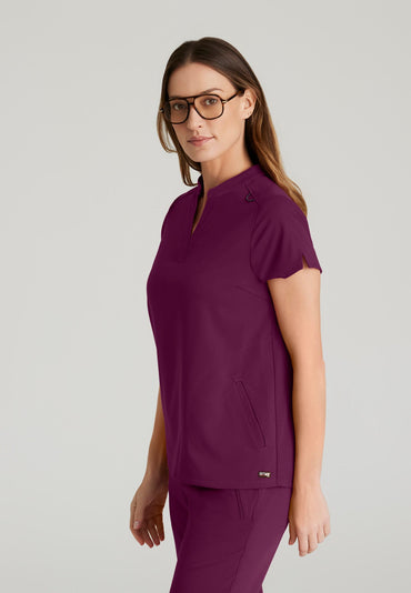 Avery Top - Wine - Jen's Scrubs