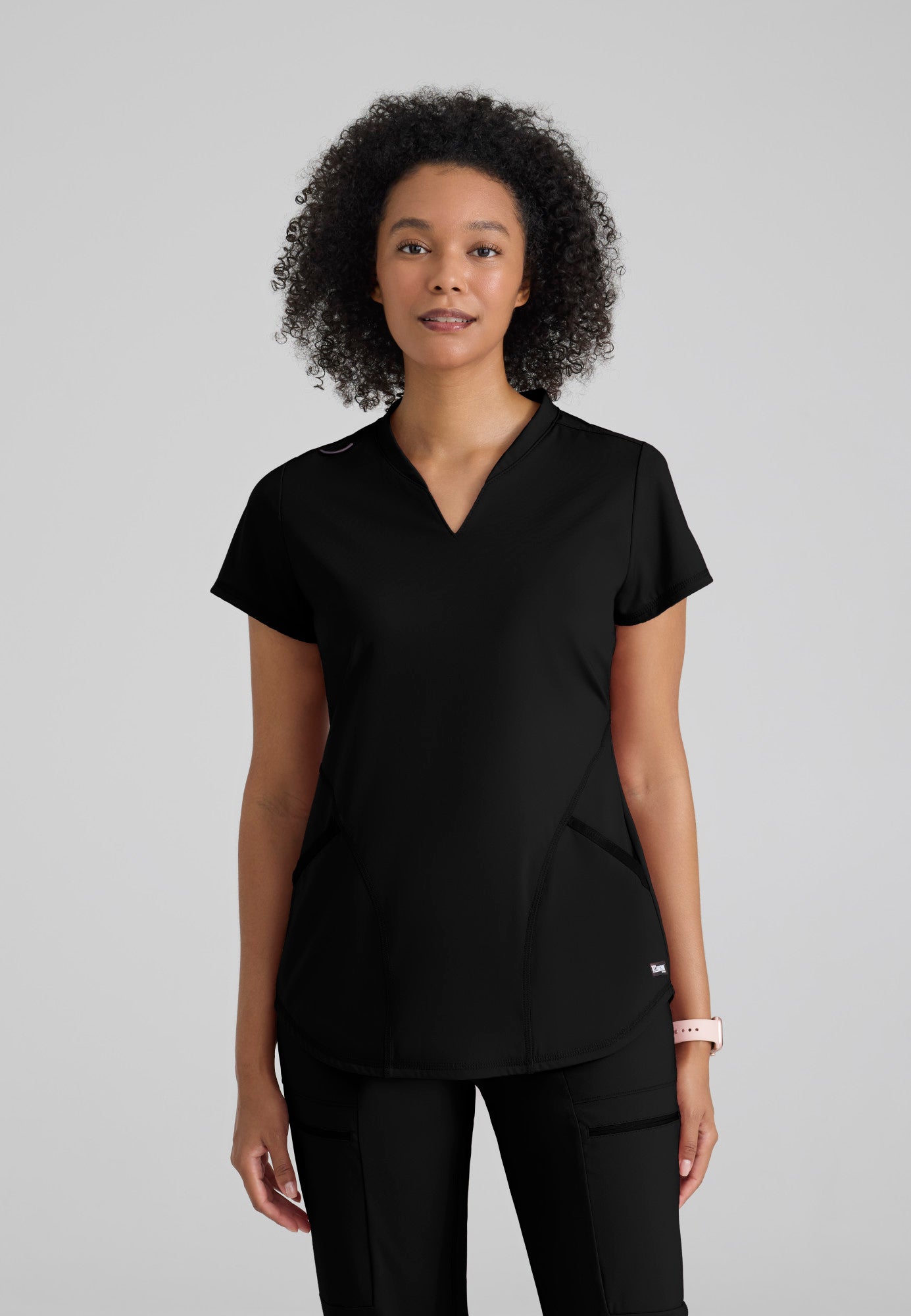 Define Knit Top - Black - Jen's Scrubs
