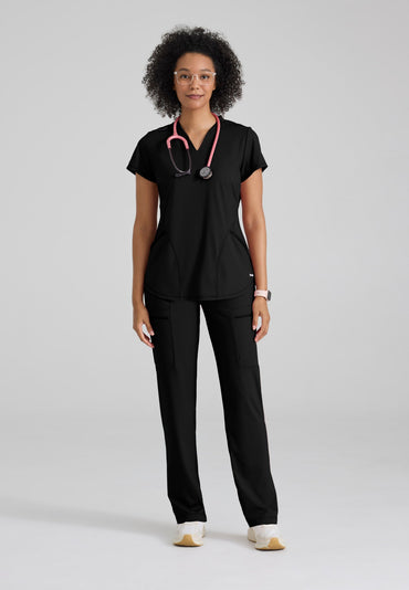 Define Knit Top - Black - Jen's Scrubs