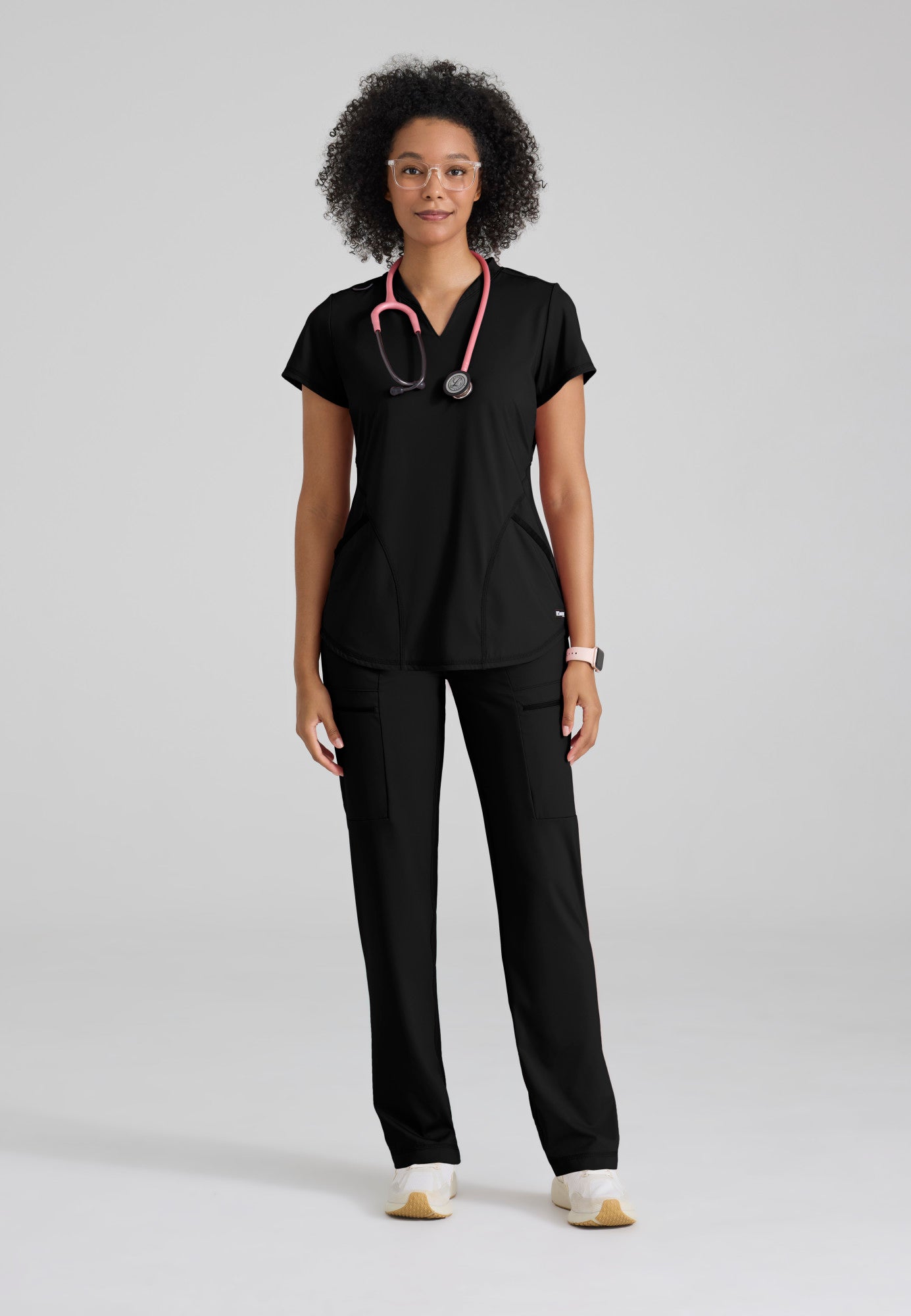 Define Knit Top - Black - Jen's Scrubs