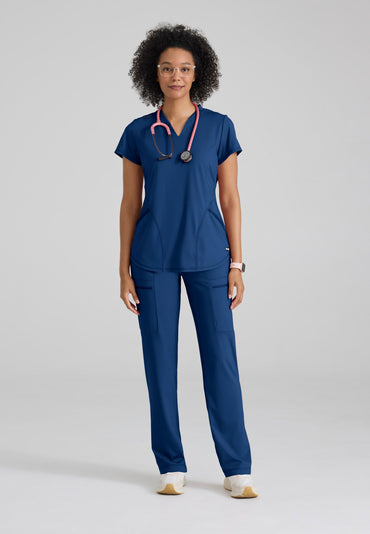 Define Knit Top - Indigo - Jen's Scrubs