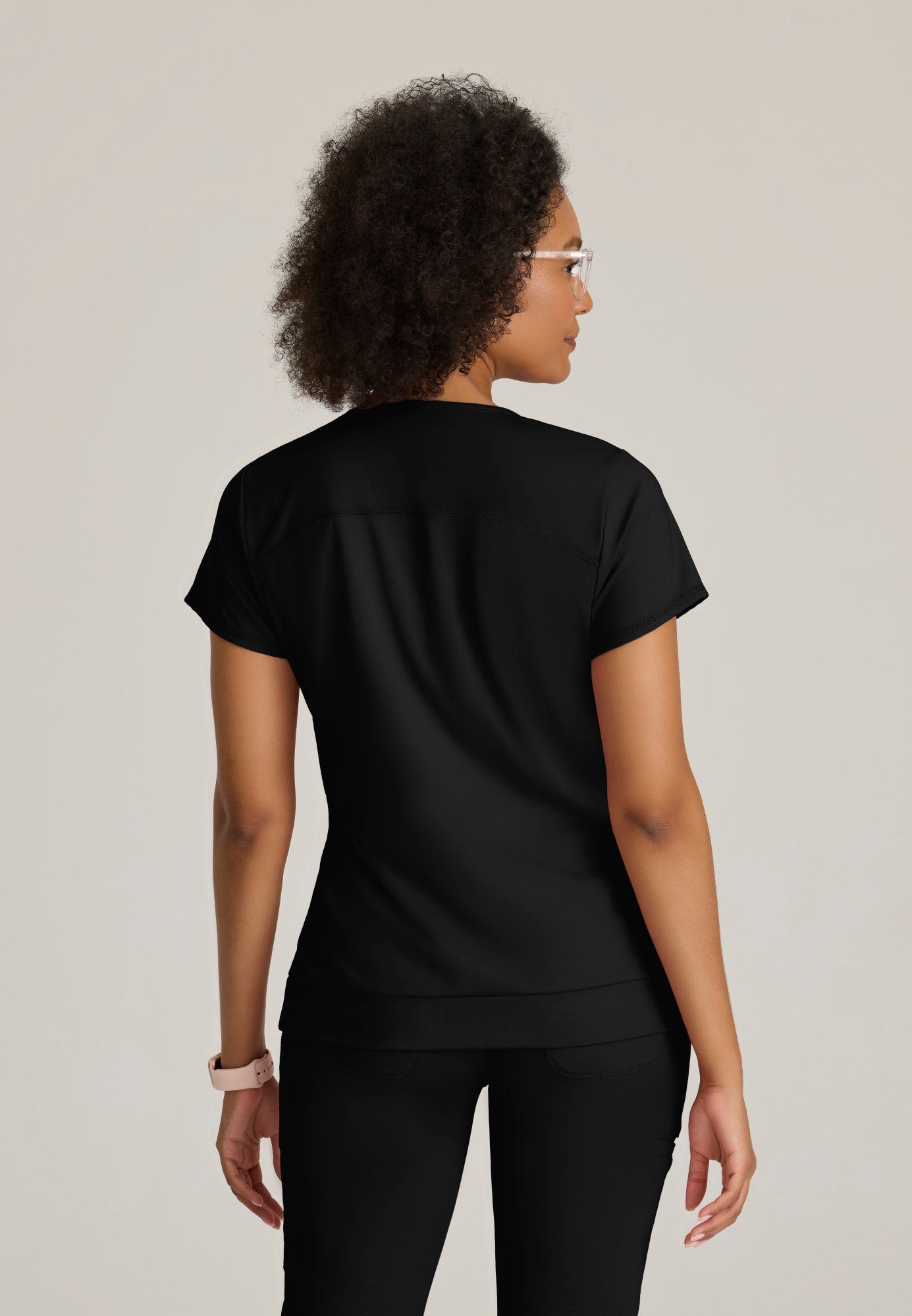 Motivate Knit Top - Black - Jen's Scrubs