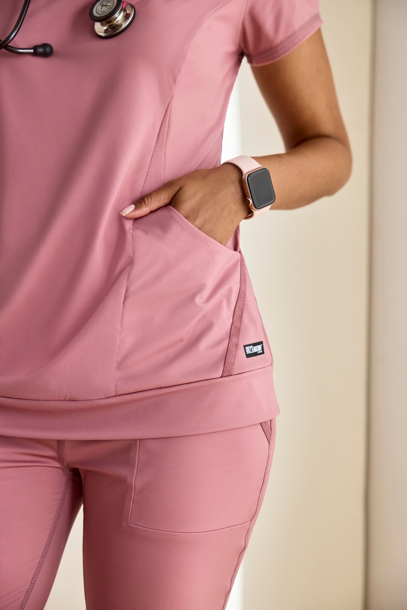 Motivate Knit Top - Canyon Pink - Jen's Scrubs