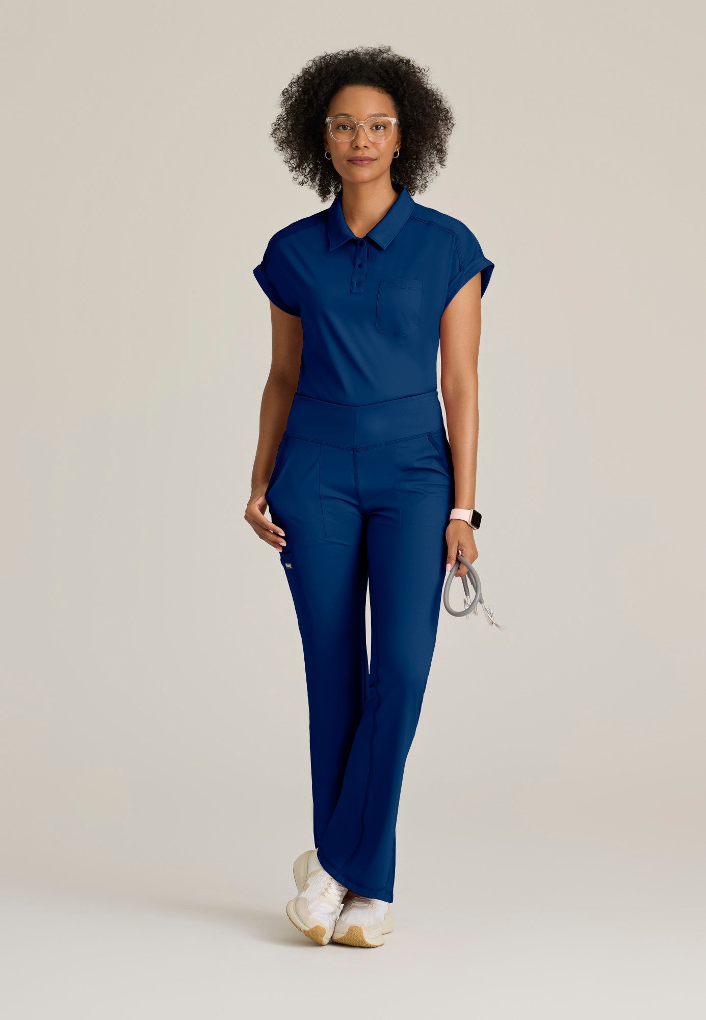 Renew Knit Top - Indigo - Jen's Scrubs
