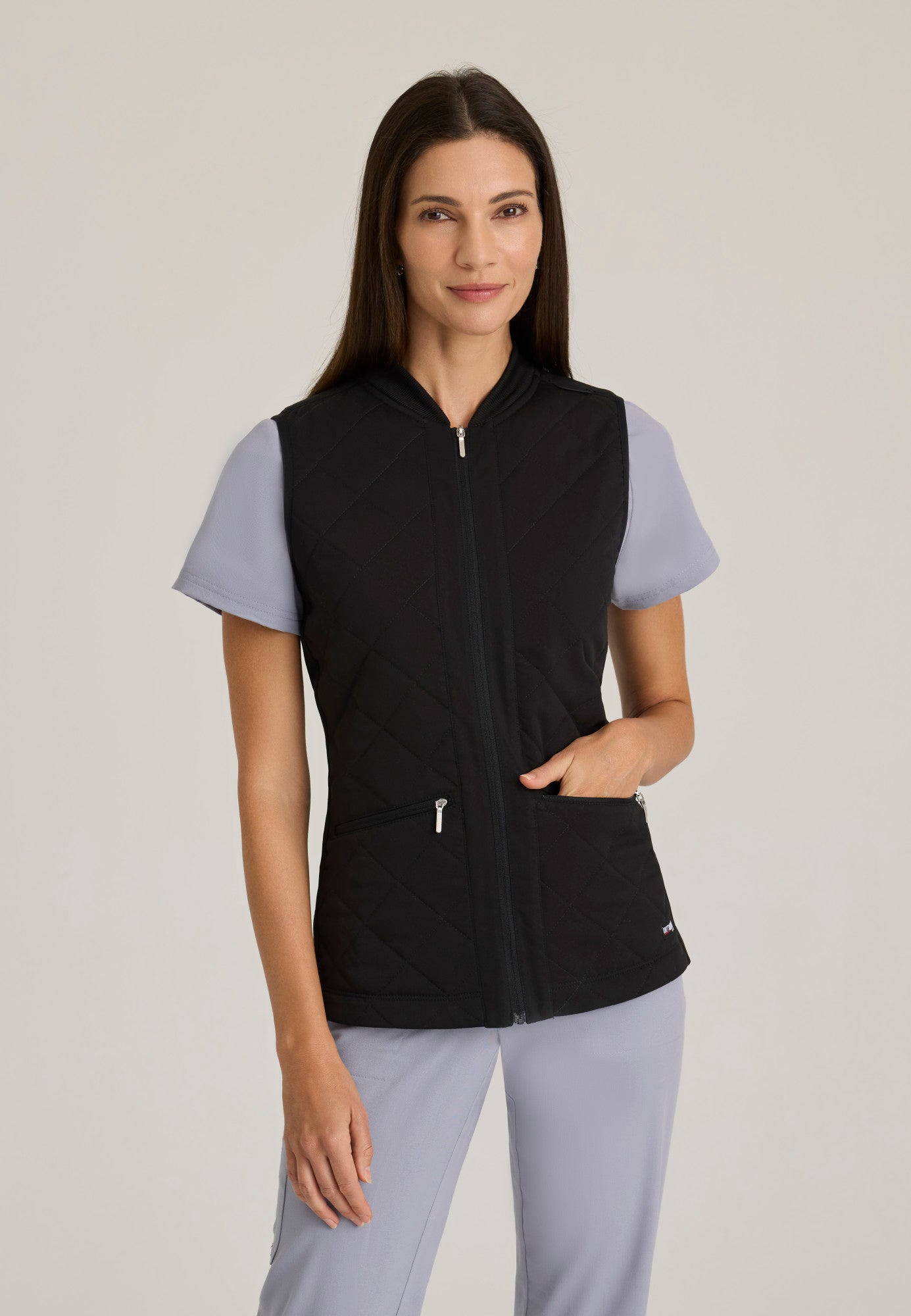 Cristina Vest - Black - Jen's Scrubs