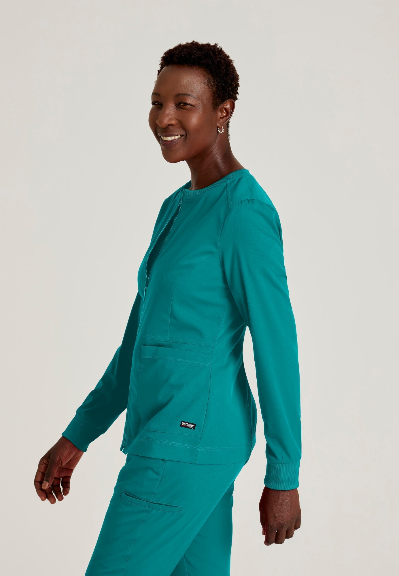 Millie Jacket - Teal - Jen's Scrubs
