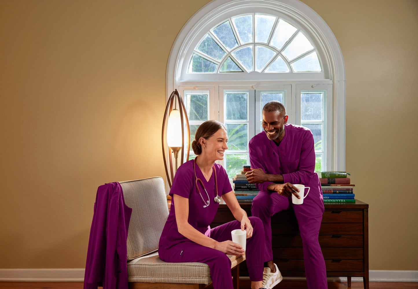 Millie Jacket - Wine - Jen's Scrubs