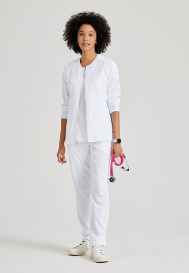 Gianna Warmup - White - Jen's Scrubs