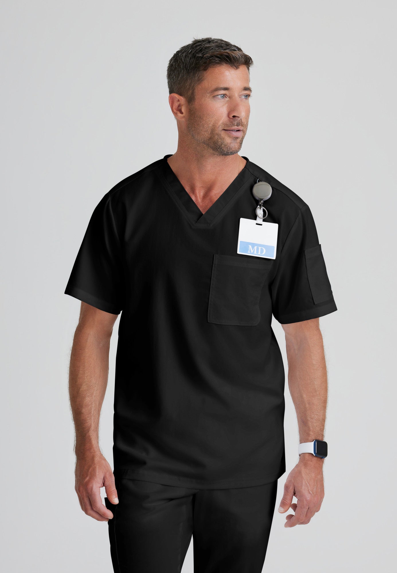 Evan Top - Black - Jen's Scrubs