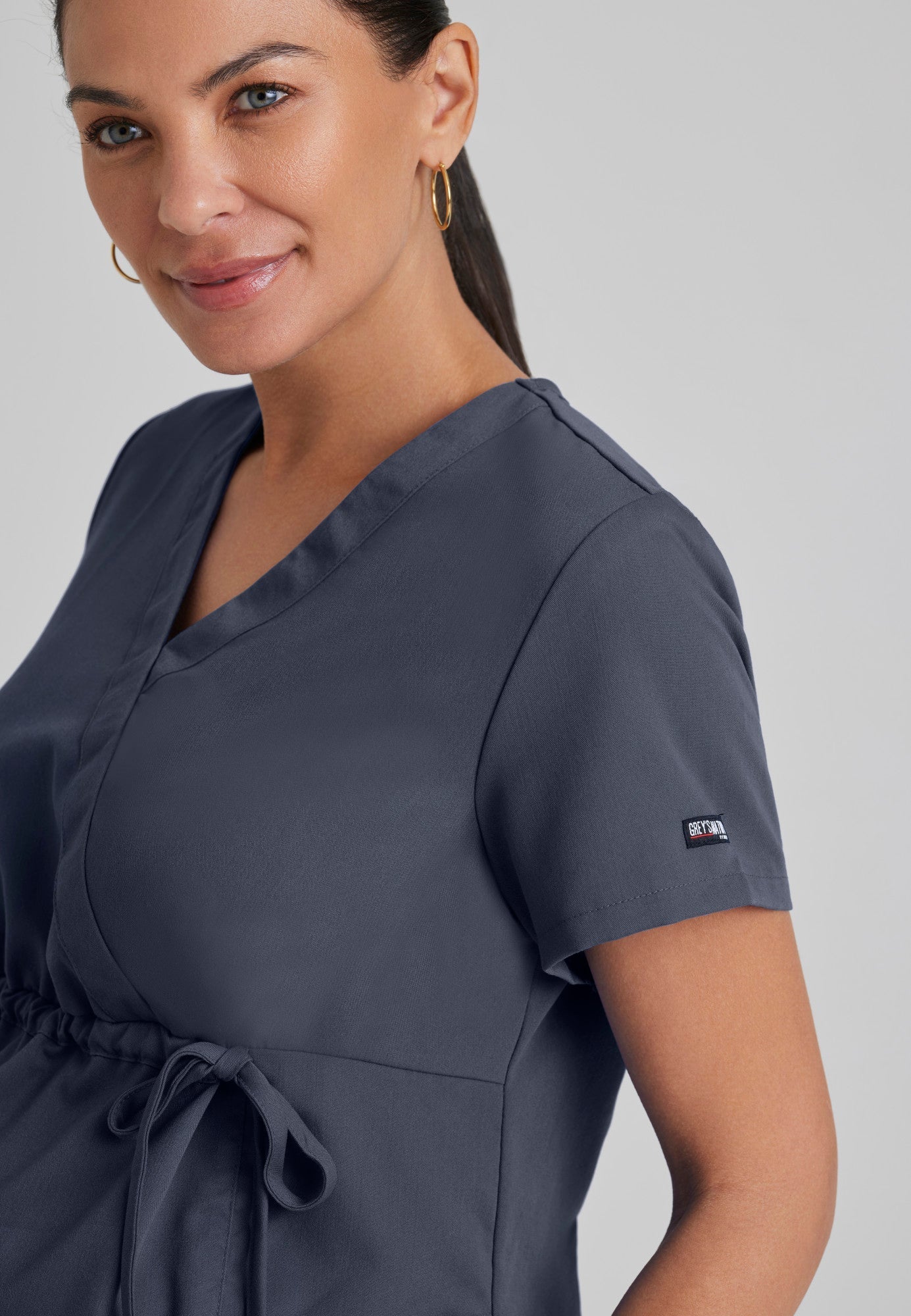 Lilah Top - Steel - Jen's Scrubs