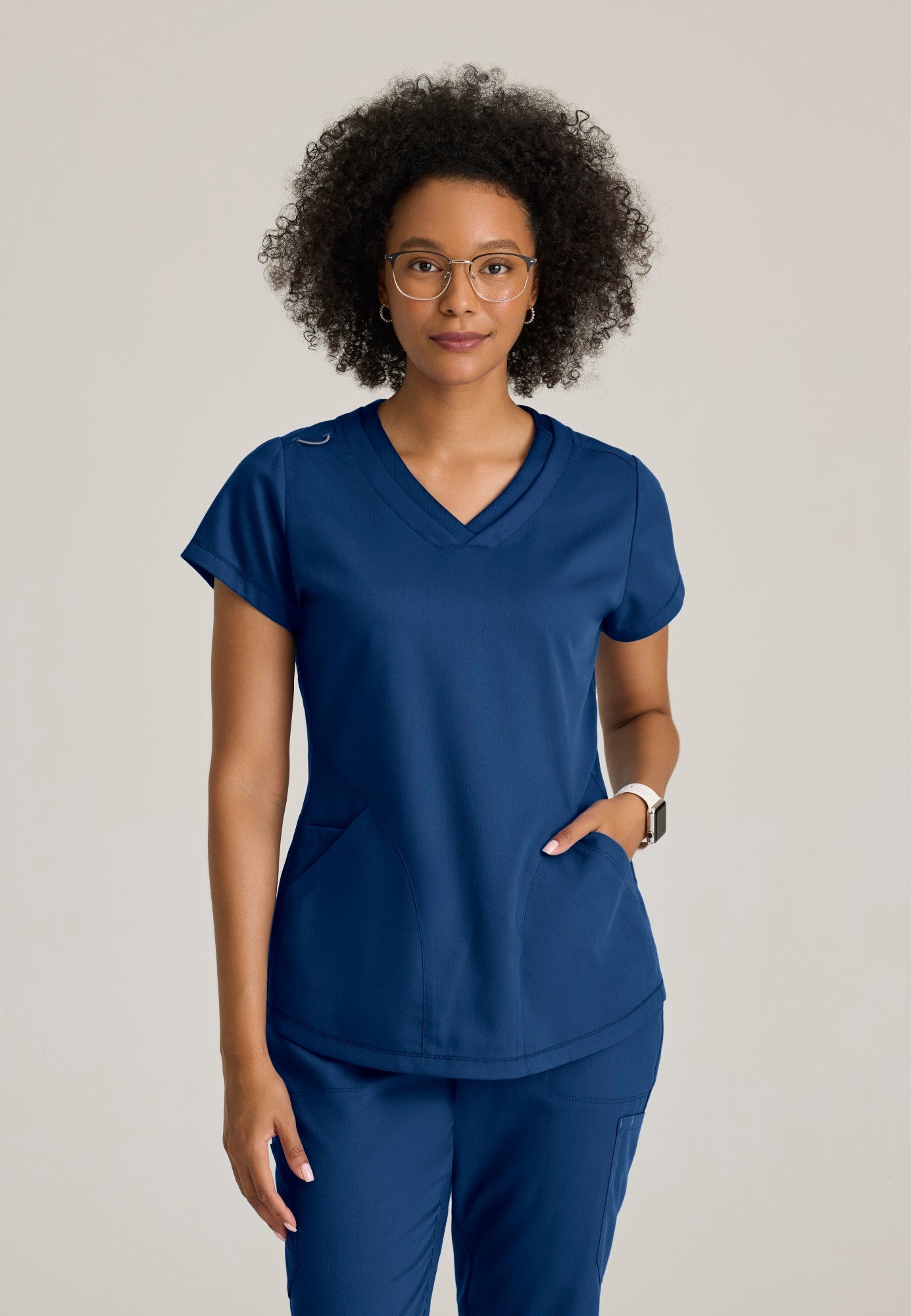 Evelyn Top - Indigo - Jen's Scrubs