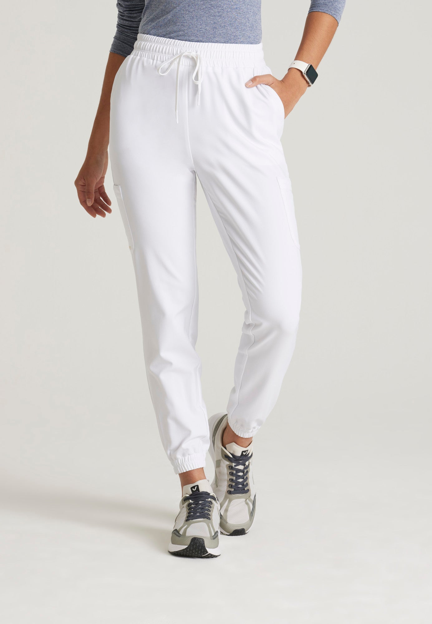 Terra Jogger - White - Jen's Scrubs