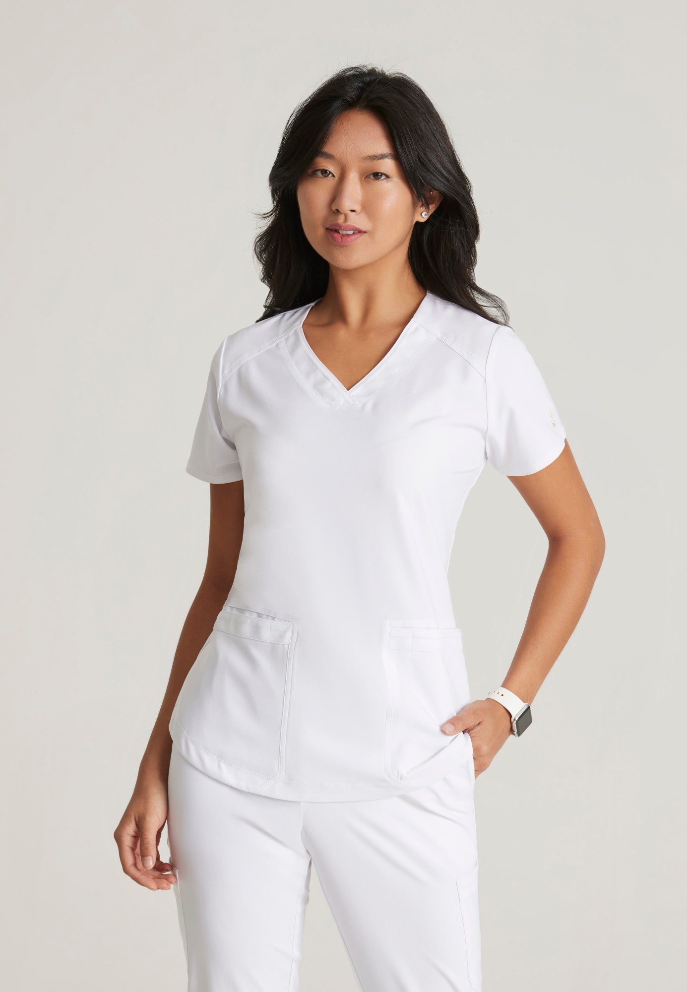 Rhythm Top - White - Jen's Scrubs