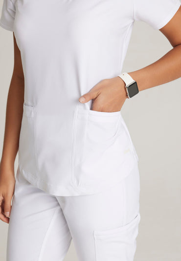 Rhythm Top - White - Jen's Scrubs