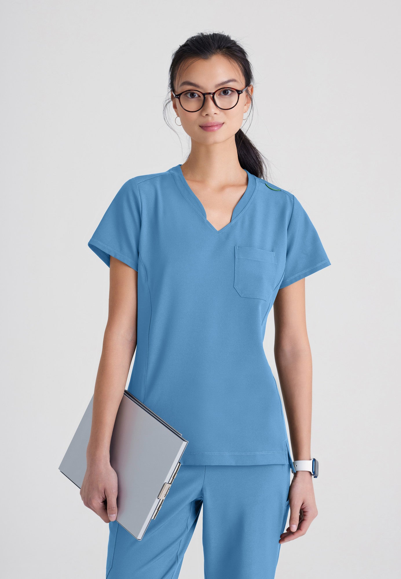 Sway Tuck-In Top - Ciel Blue - Jen's Scrubs