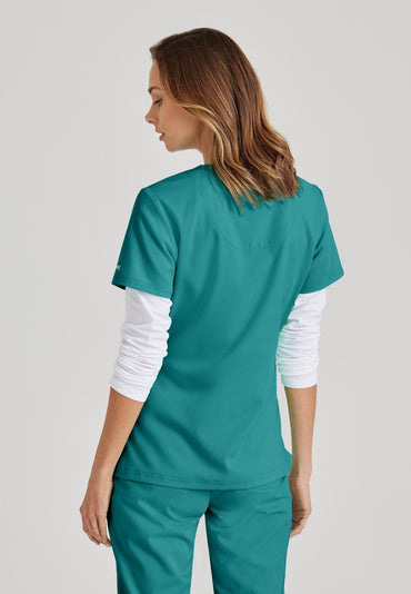 Bree Tuck-in Top - Teal - Jen's Scrubs