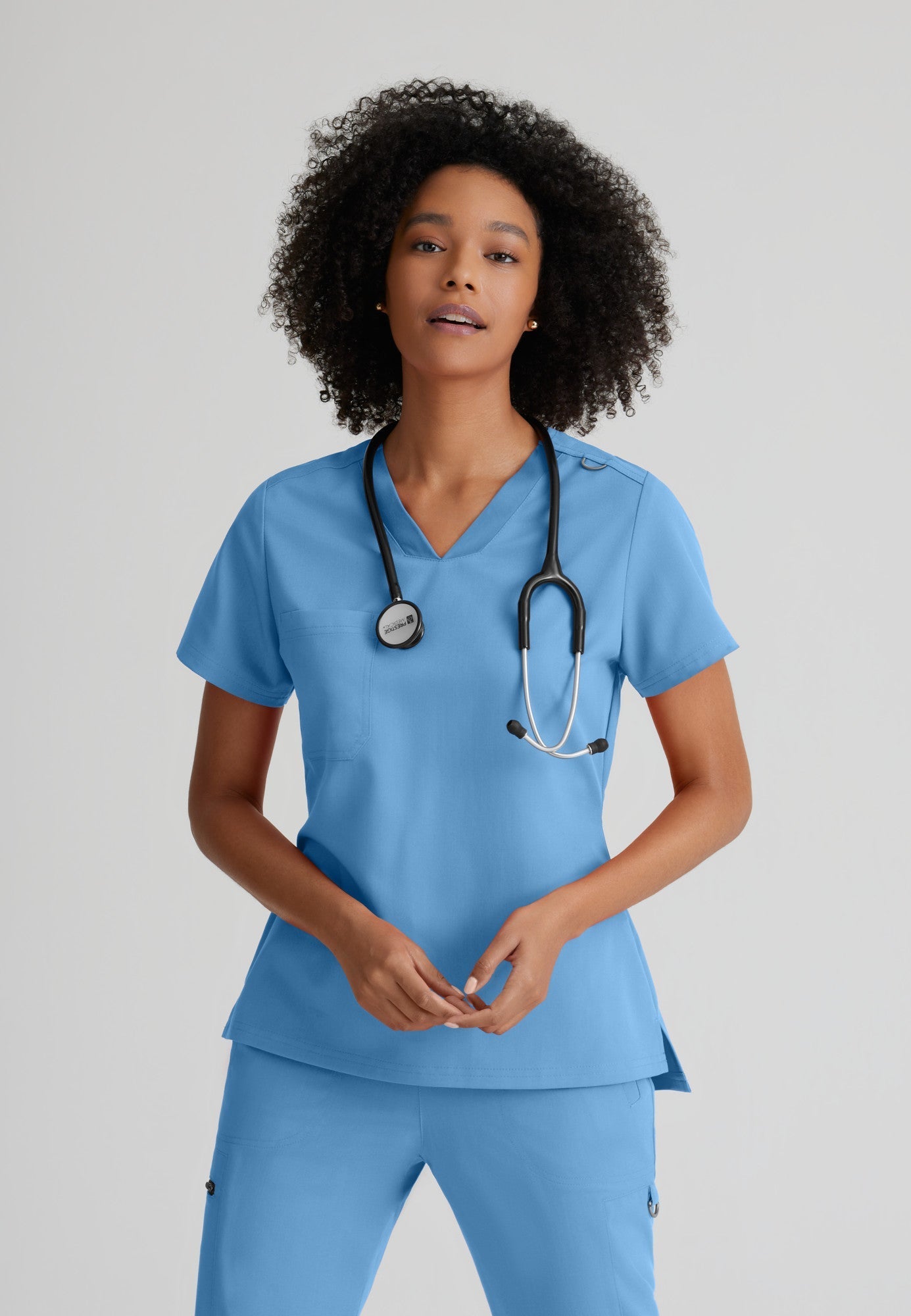 Bree Tuck-in Top - Ciel Blue - Jen's Scrubs
