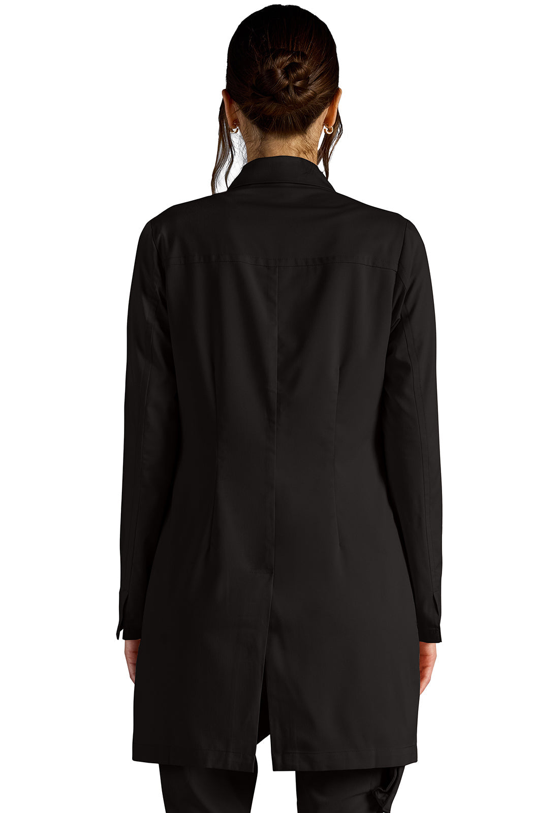 Women's Vera 34" Modernist Lab Coat - DBLACK