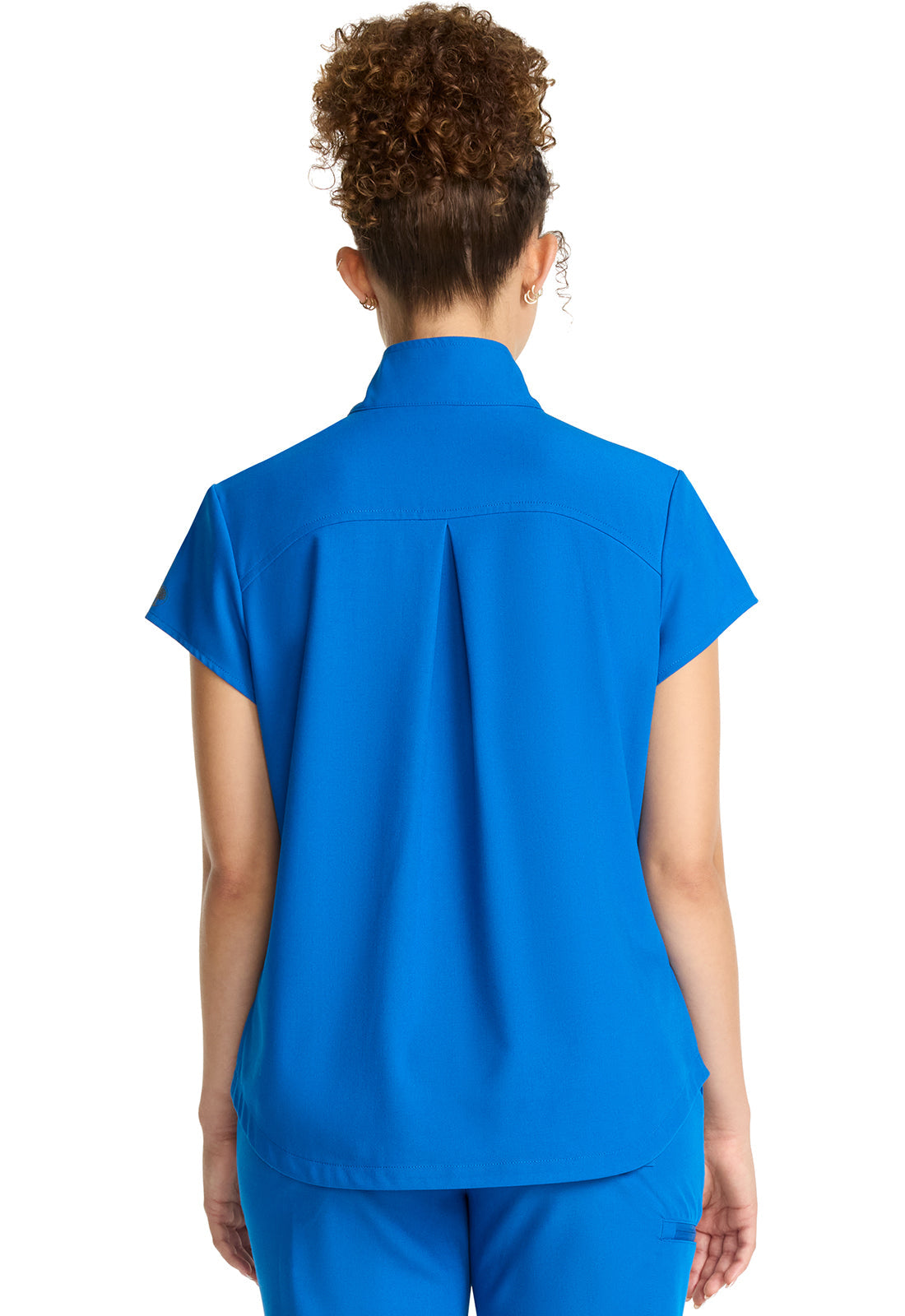 Women's Women's Partial Zip Stand Collar Top - Royal