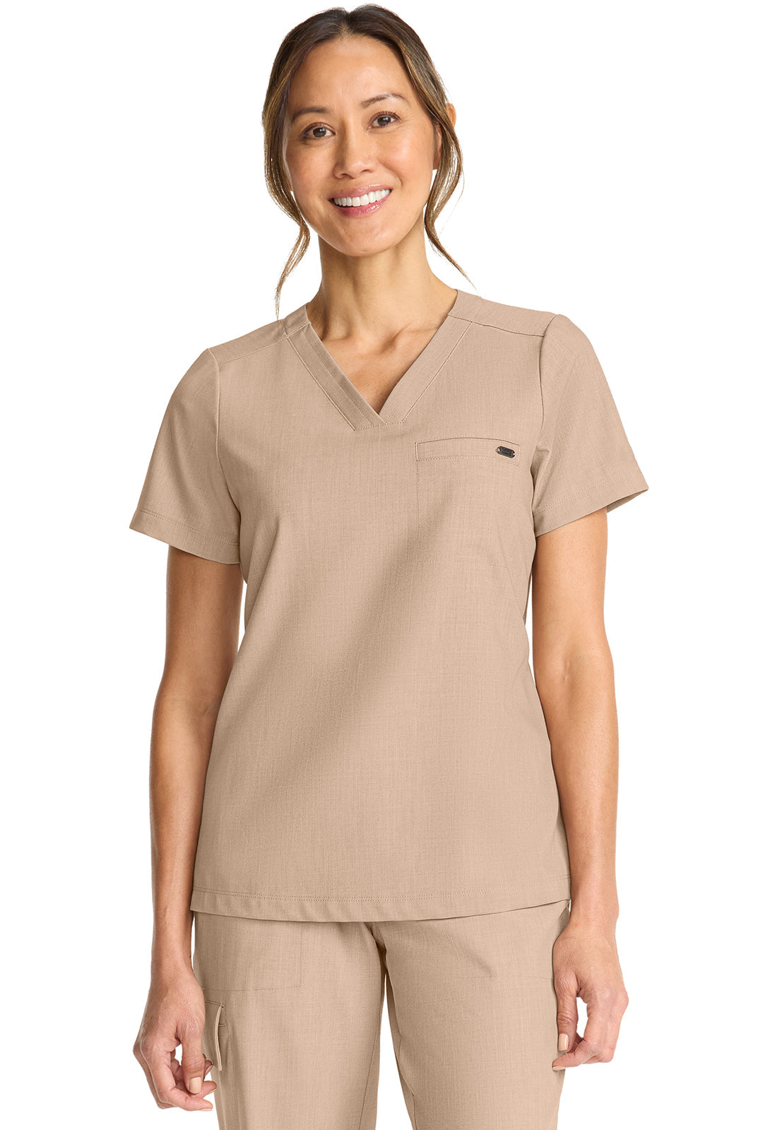 Women's  Women's Tuck-in V-Neck Top - Desert Taupe