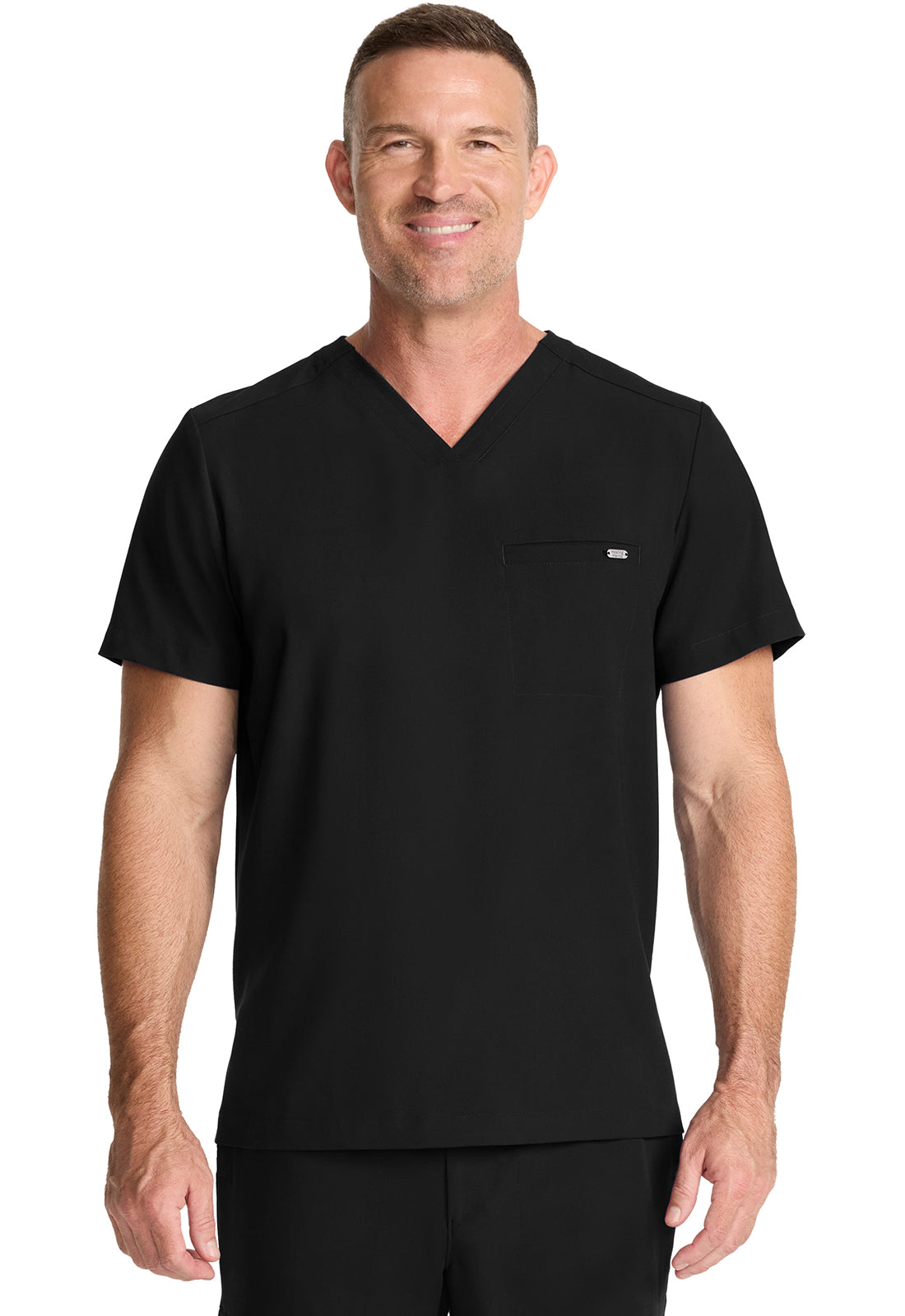 Men's Men's 1-Pocket V-Neck Top - Black