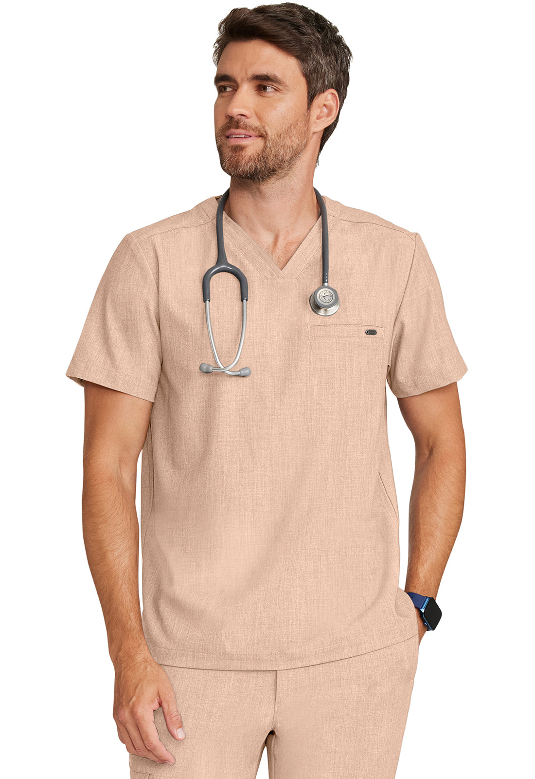 Men's Men's 1-Pocket V-Neck Top - Desert Taupe