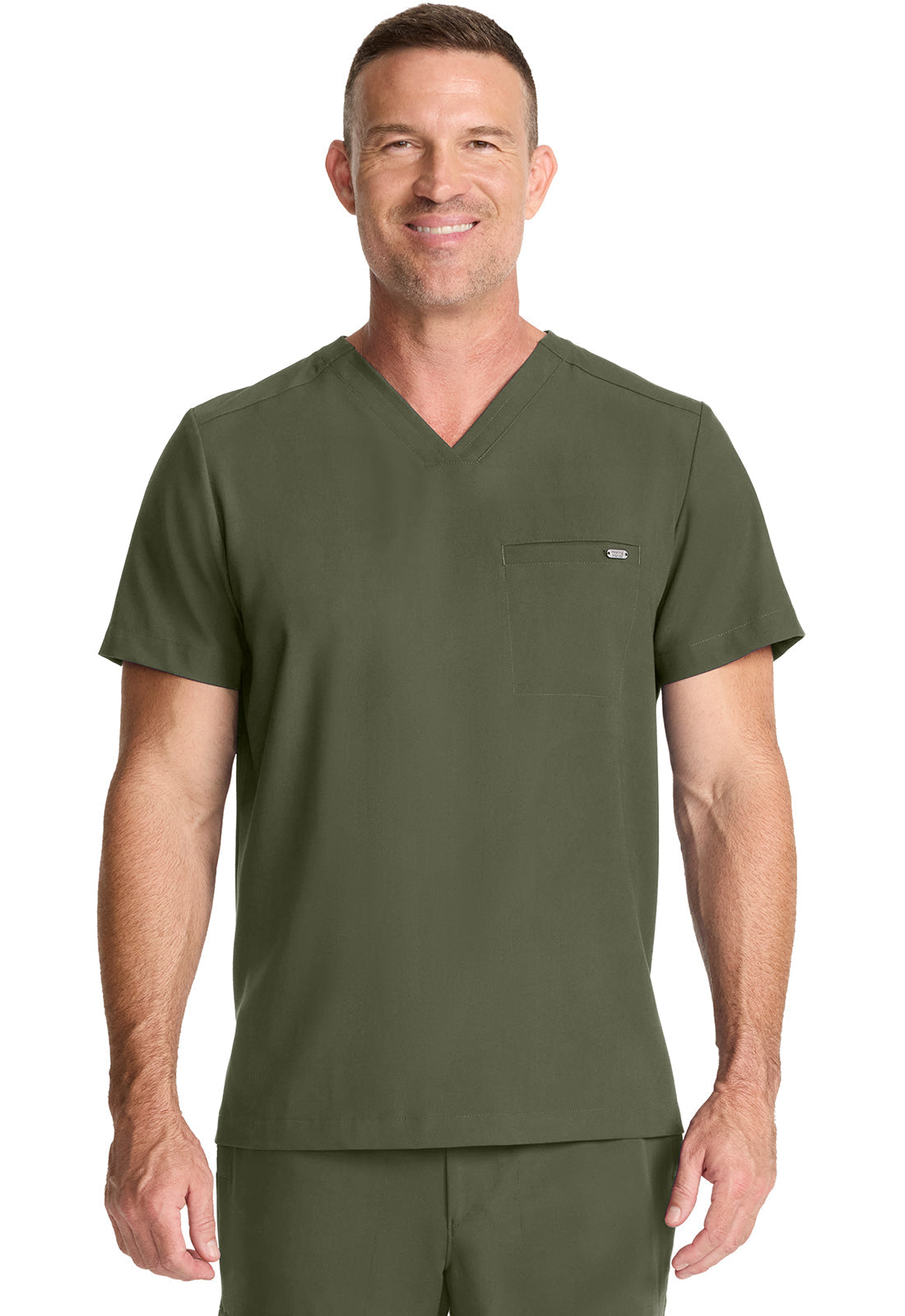 Men's Men's 1-Pocket V-Neck Top - Olive