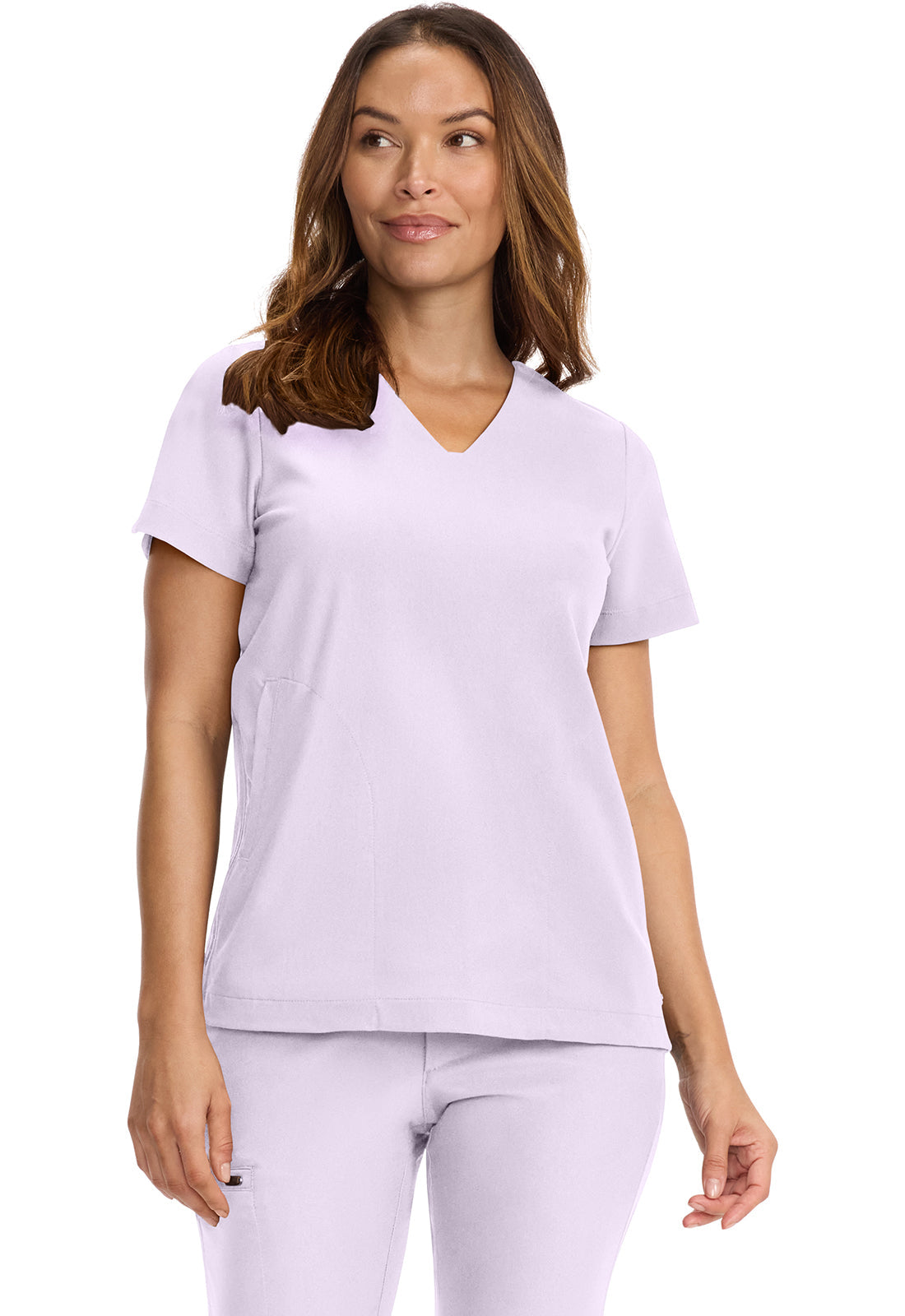 Women's Women's Tunic V-Neck Top - Lilac Blush