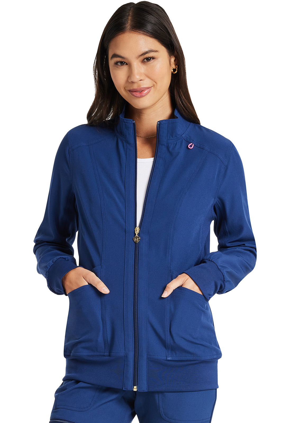 Women's Zip Front Jacket - Navy