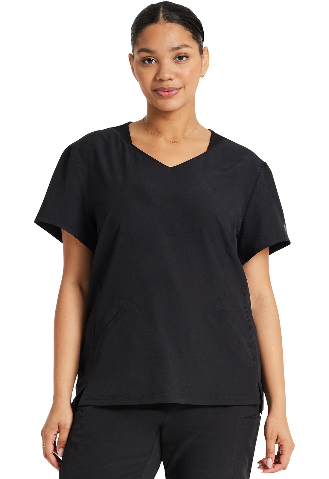 Women's V-Neck Top - Black