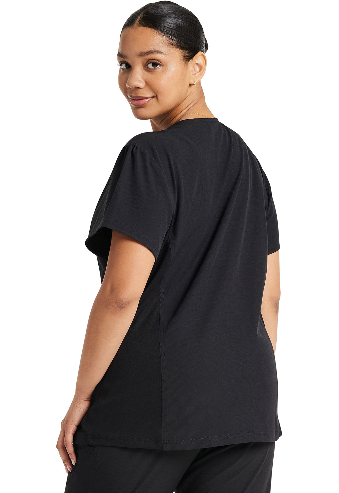 Women's V-Neck Top - Black