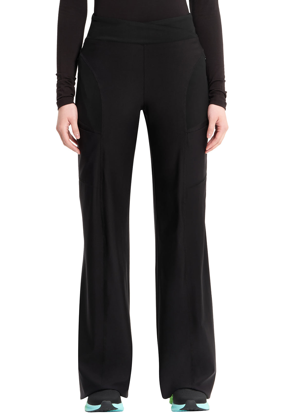 Women's Knit Mid Rise Pull-on Trouser Pant - Black