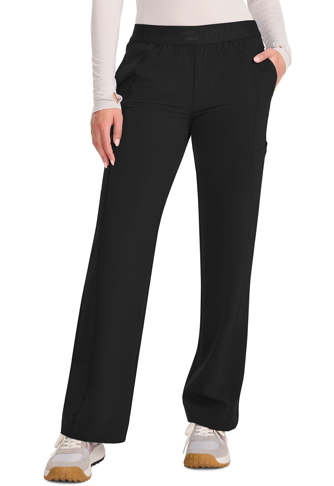 Women's  Women's Mid-Rise Wide Leg Pant - Black