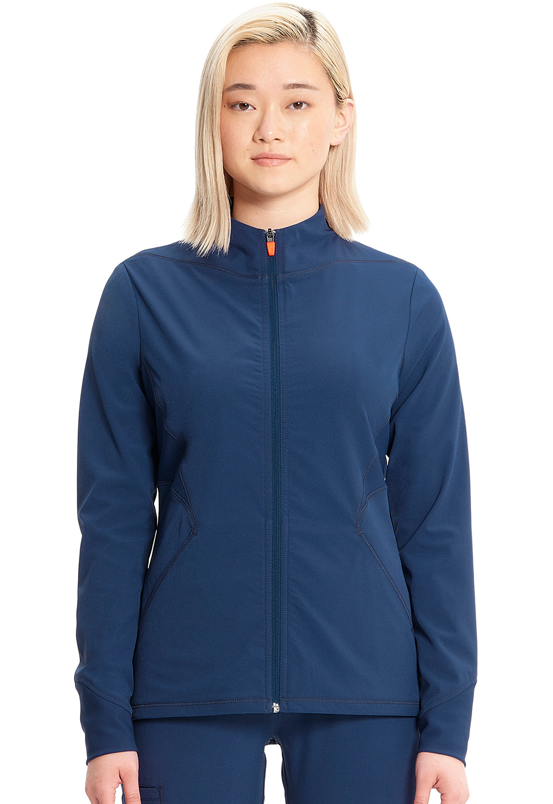 Women's Zip Front Jacket - Navy