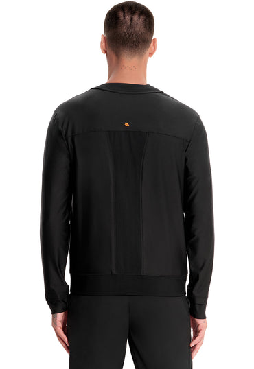 Men's Men's Knit Zip Front Jacket - Black