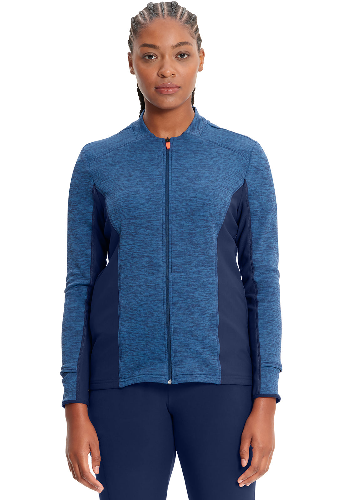 Women's Athletic Zip Front Jacket - Navy