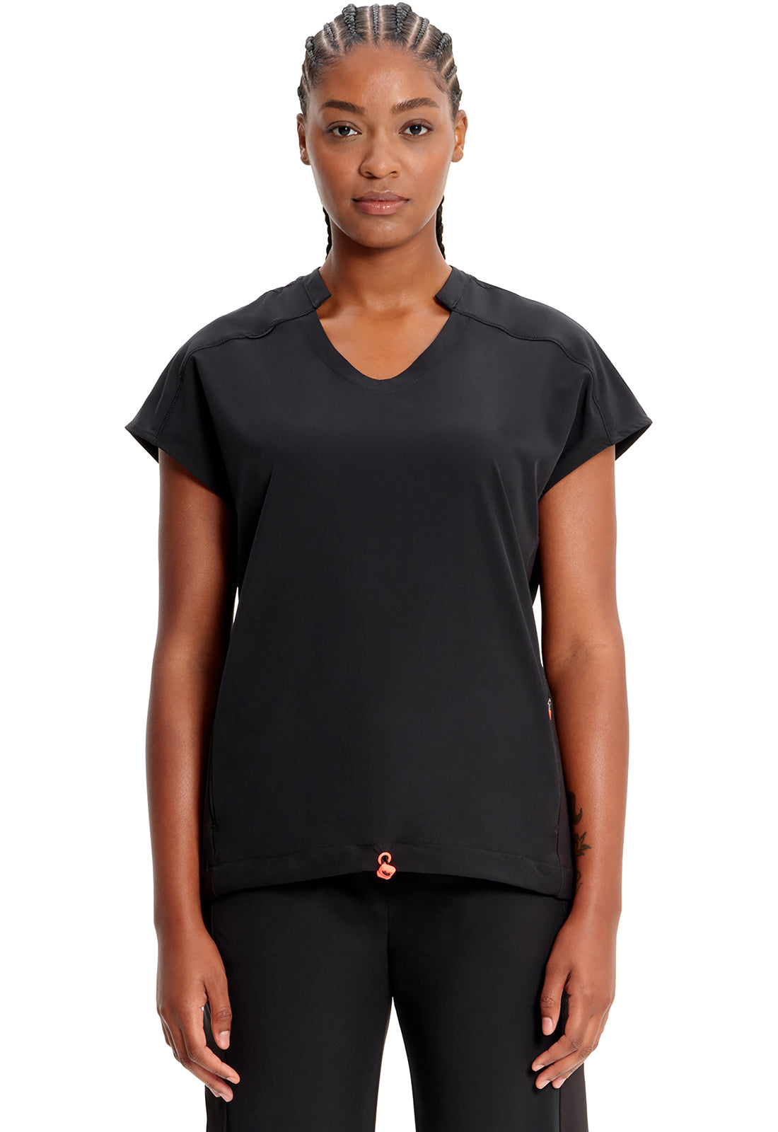 Women's V-Neck Top  - Black