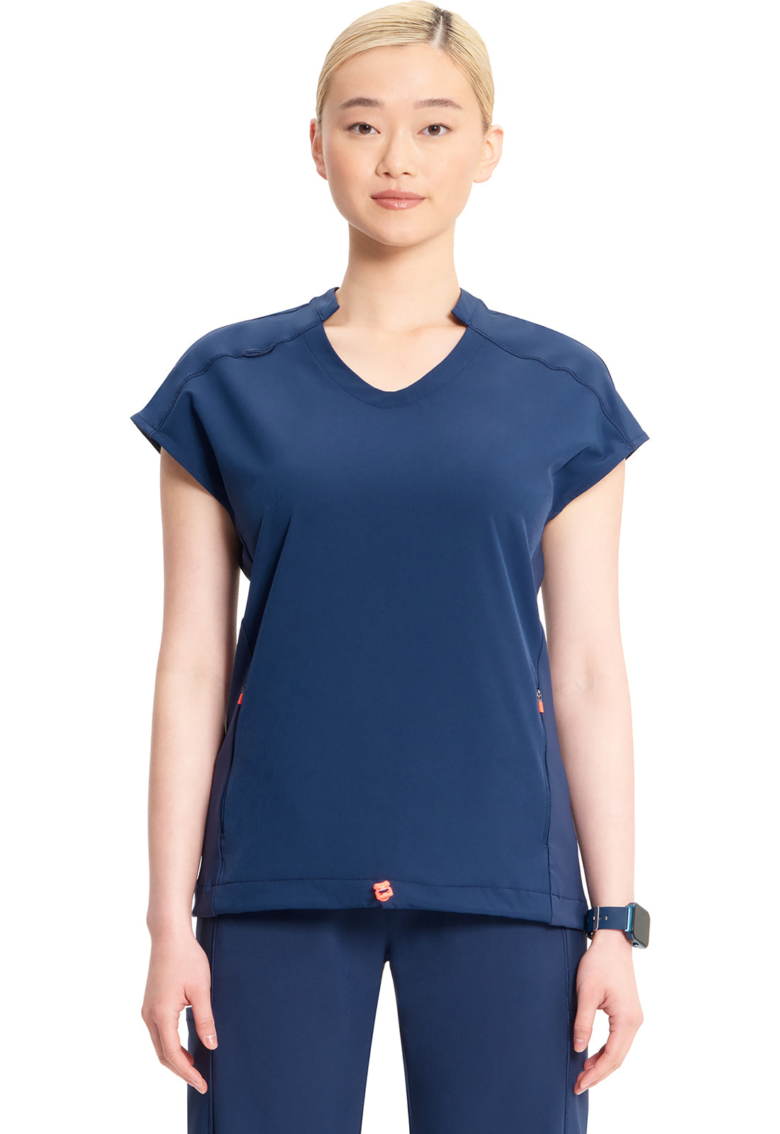 Women's V-Neck Top  - Navy